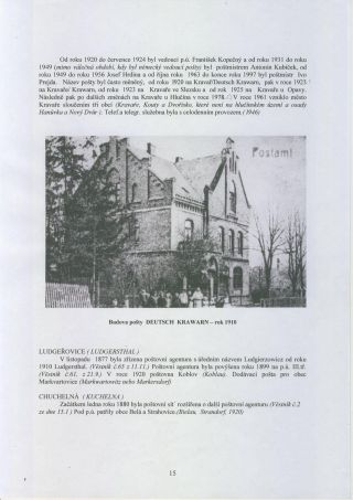 HULTSCHINER LAND UND IHRE POSTGESCHICHTE (Literatur in tschechische Sprache) – Blatt 12