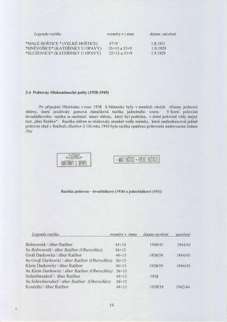 HULTSCHINER LAND UND IHRE POSTGESCHICHTE (Literatur in tschechische Sprache) – Blatt 16