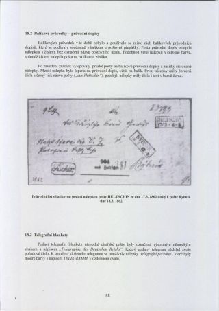 HULTSCHINER LAND UND IHRE POSTGESCHICHTE (Literatur in tschechische Sprache) – Blatt 85