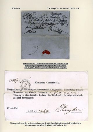 POSTGESCHICHTE DER STADT KOMÁROM 1749-1900 – Blatt 25