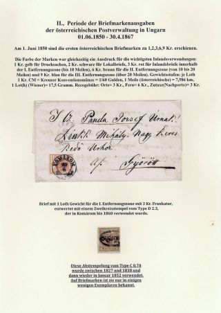 POSTGESCHICHTE DER STADT KOMÁROM 1749-1900 – Blatt 29