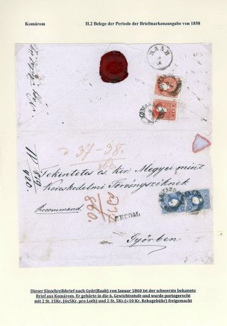 POSTGESCHICHTE DER STADT KOMÁROM 1749-1900 – Blatt 38