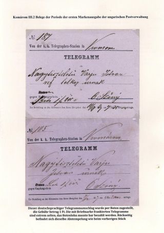 POSTGESCHICHTE DER STADT KOMÁROM 1749-1900 – Blatt 57
