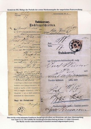 POSTGESCHICHTE DER STADT KOMÁROM 1749-1900 – Blatt 58