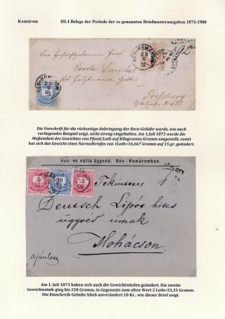 POSTGESCHICHTE DER STADT KOMÁROM 1749-1900 – Blatt 63