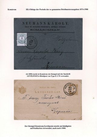 POSTGESCHICHTE DER STADT KOMÁROM 1749-1900 – Blatt 73
