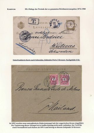 POSTGESCHICHTE DER STADT KOMÁROM 1749-1900 – Blatt 78