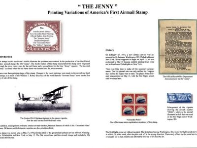 JENNY - PRINTING VARIATIONS OF AMERICA'S FIRST AIRMAIL STAMP