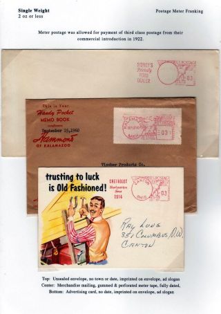 THIRD CLASS SINGLE PIECE MAIL, 1958-1963, THE "3-CENT" RATE – sheet 8