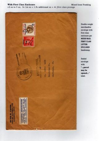 THIRD CLASS SINGLE PIECE MAIL, 1958-1963, THE "3-CENT" RATE – sheet 12