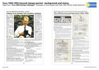 TUVA 1994-1995, SECOND TUVAN STAMPS PERIOD, PART 1 – sheet 4