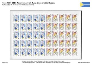 TUVA 1994-1995, SECOND TUVAN STAMPS PERIOD, PART 1 – sheet 9
