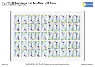TUVA 1994-1995, SECOND TUVAN STAMPS PERIOD, PART 1 – sheet 11