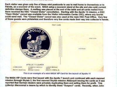 A STUDY OF NASA VIP CARDS