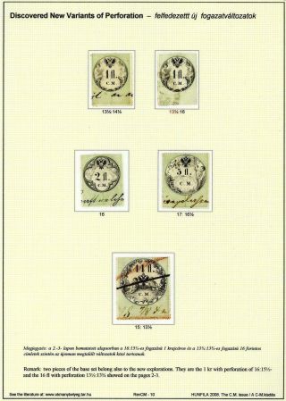 THE C.M. ISSUE - FIRST REVENUES ISSUE OF AUSTRIA – sheet 10