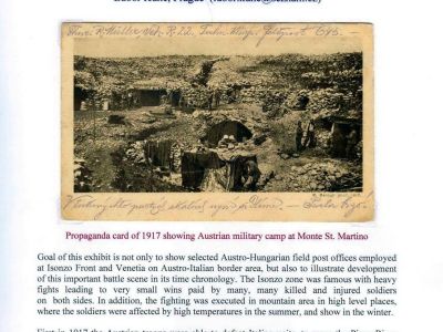 AUSTRO-HUNGARIAN FIELD POST OPERATING AT ISONZO FRONT AND VENETIA 1915-18