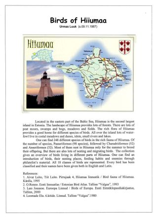 VÖGEL IN HIIUMAA – Blatt 1