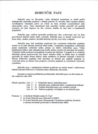 DOBYTČÍ PASY – list 1