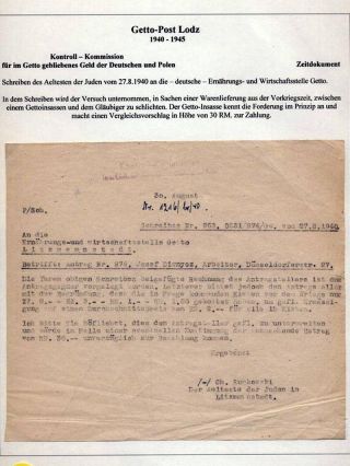 GHETTO LODZ (LITZMANNSTADT) 1939-1945 – Blatt 355