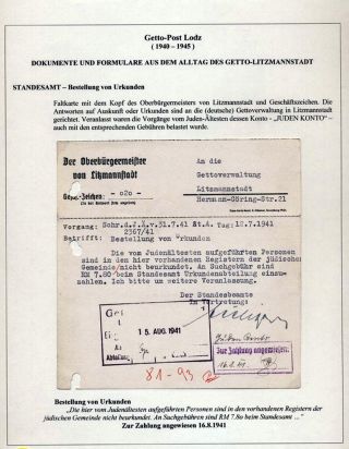 GHETTO LODZ (LITZMANNSTADT) 1939-1945 – sheet 531