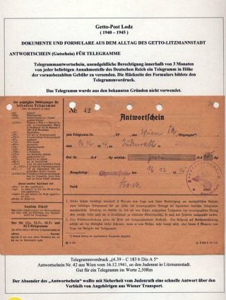 GHETTO LODZ (LITZMANNSTADT) 1939-1945 – sheet 538