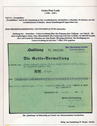 GHETTO LODZ (LITZMANNSTADT) 1939-1945 – sheet 563