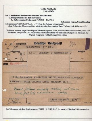 GHETTO LODZ (LITZMANNSTADT) 1939-1945 – sheet 572
