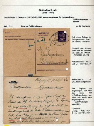 GHETTO LODZ (LITZMANNSTADT) 1939-1945 – sheet 599