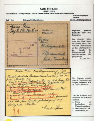 GHETTO LODZ (LITZMANNSTADT) 1939-1945 – sheet 625
