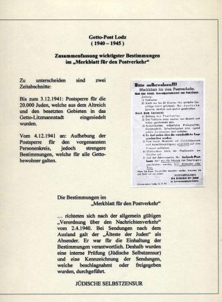 GHETTO LODZ (LITZMANNSTADT) 1939-1945 – sheet 704