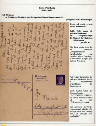 GHETTO LODZ (LITZMANNSTADT) 1939-1945 – sheet 717