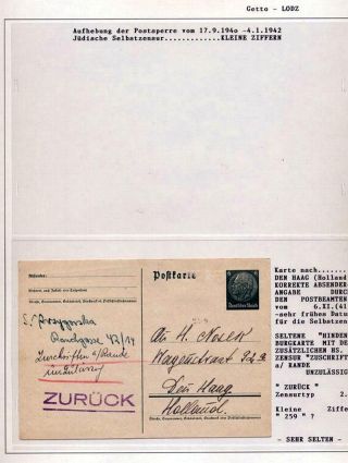 GHETTO LODZ (LITZMANNSTADT) 1939-1945 – sheet 780