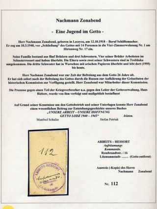 GHETTO LODZ (LITZMANNSTADT) 1939-1945 – sheet 989