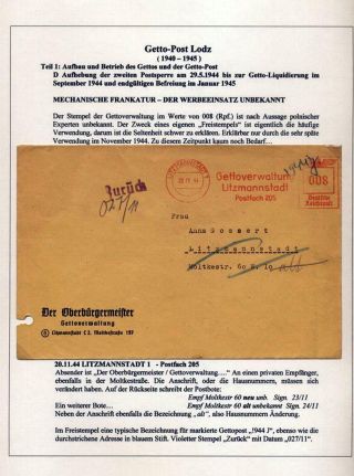 GHETTO LODZ (LITZMANNSTADT) 1939-1945 – sheet 994
