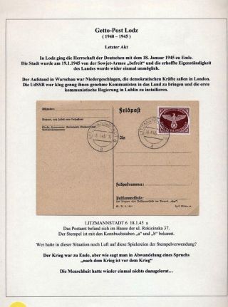 GHETTO LODZ (LITZMANNSTADT) 1939-1945 – sheet 996