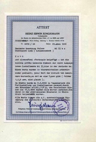 GHETTO LODZ (LITZMANNSTADT) 1939-1945 – sheet 1022