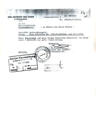 GHETTO LODZ (LITZMANNSTADT) 1939-1945 – sheet 1136
