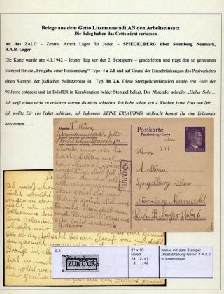 GHETTO LODZ (LITZMANNSTADT) 1939-1945 – sheet 1166