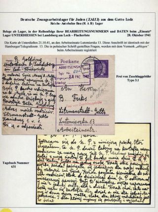 GHETTO LODZ (LITZMANNSTADT) 1939-1945 – sheet 1186