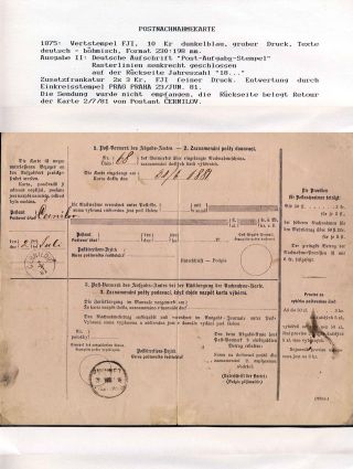 ÖSTERREICH, GANZSACHEN FÜR DEN GELDVERKEHR – Blatt 54