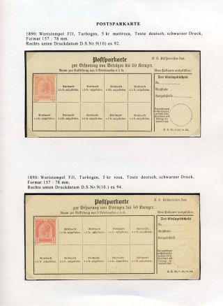ÖSTERREICH, GANZSACHEN FÜR DEN GELDVERKEHR – Blatt 70