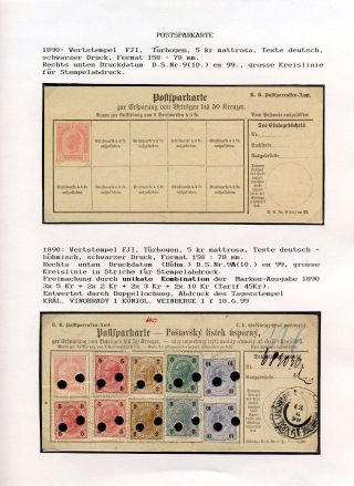 ÖSTERREICH, GANZSACHEN FÜR DEN GELDVERKEHR – Blatt 72
