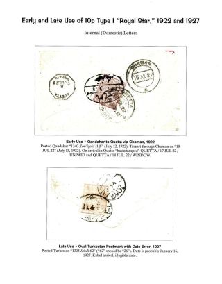 AFGHANISTAN: AMANULLAH ZEITRAUM 1920-1929 – Blatt 45