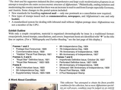 AFGHANISTAN: AMANULLAH PERIOD, 1920-1929