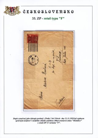 DIE TAUBE 20 H ORANGE TYPE II. - STUDIE DER RETUSCHEN – Blatt 15