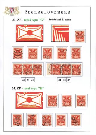 DIE TAUBE 20 H ORANGE TYPE II. - STUDIE DER RETUSCHEN – Blatt 16