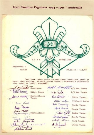 ESTONIAN SCOUTS IN EXILE 1944-1991 – sheet 87