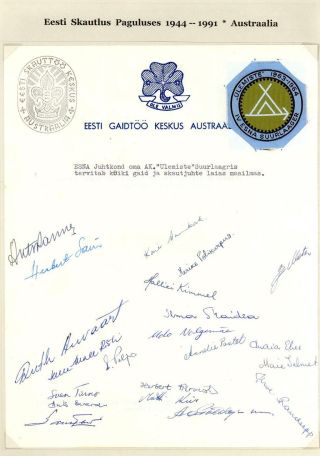 ESTONIAN SCOUTS IN EXILE 1944-1991 – sheet 89