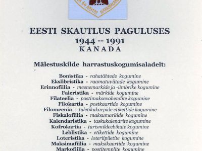 ESTONIAN SCOUTS IN EXILE 1944-1991