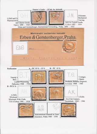 THE PERFINS ON CZECHOSLOVAK STAMPS 1918-1939, 1945-1954 – sheet 6